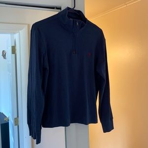 Polo Raulph Lauren navy blue quarter zip (medium) fits more like a small